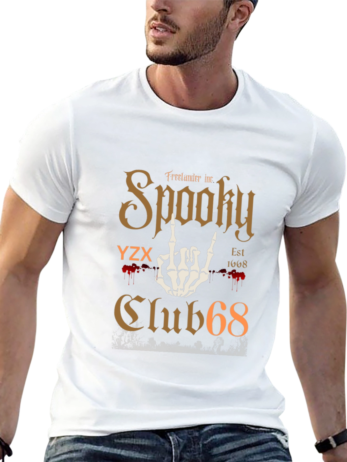 Spooky Club 68 Graphic T-Shirt - Halloween Tee