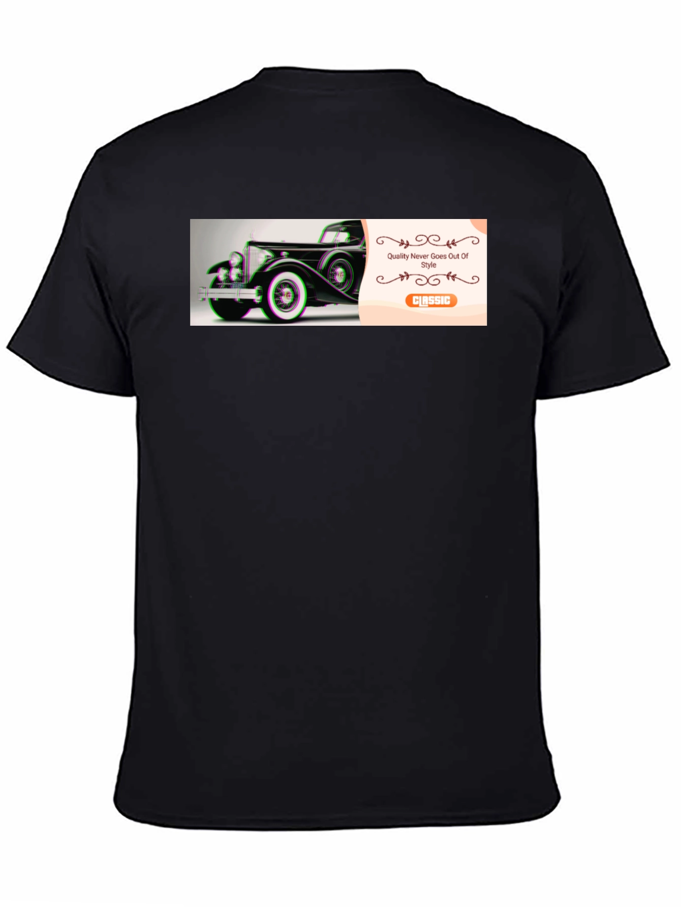 Classic Car Graphic Black T-Shirt