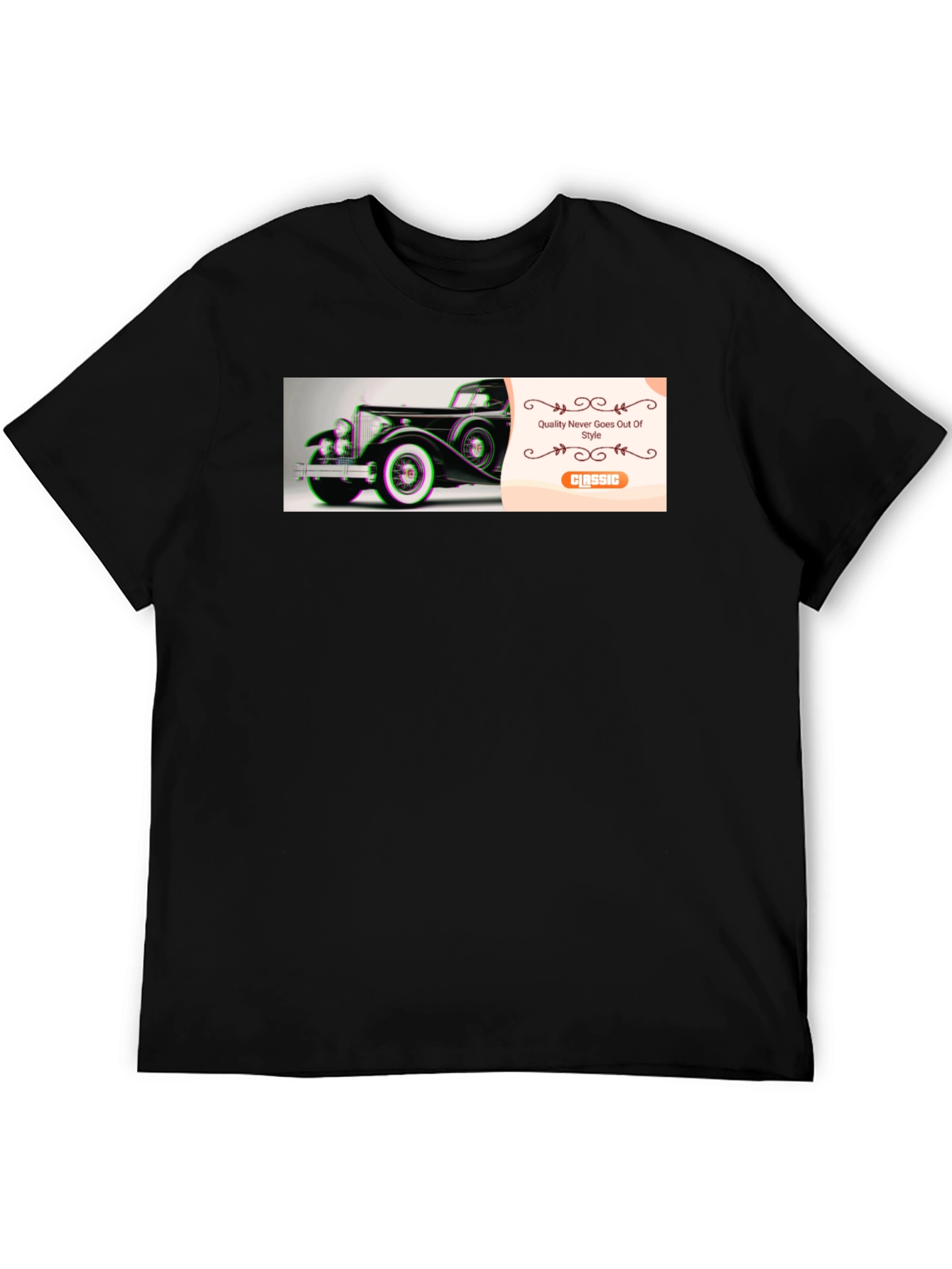 Classic Car Graphic Black T-Shirt