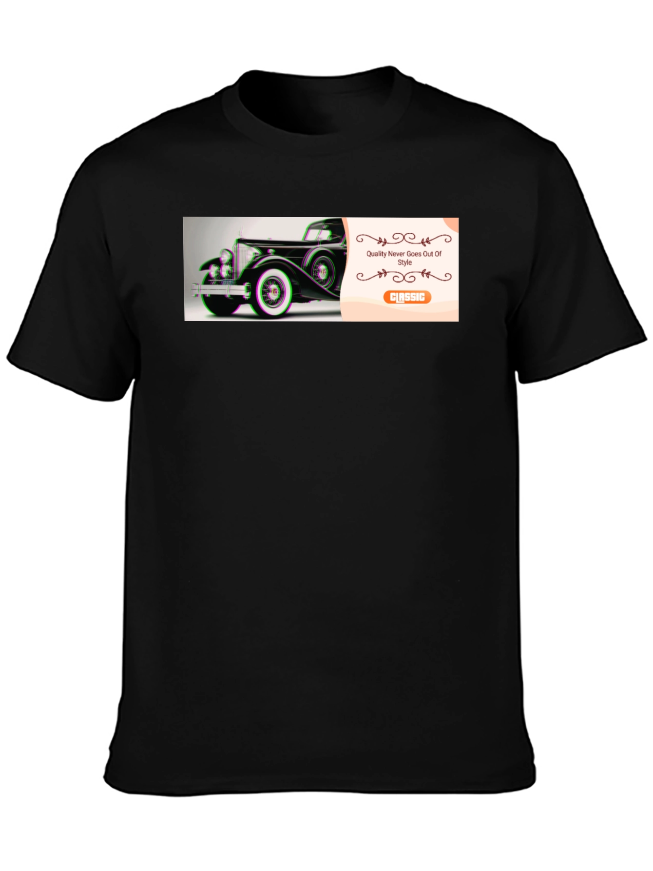 Classic Car Graphic Black T-Shirt