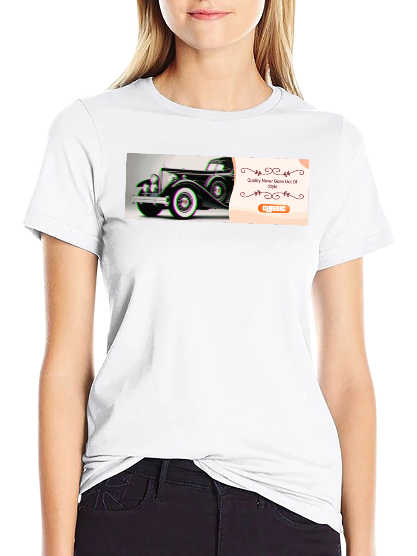 Classic Car Graphic Black T-Shirt