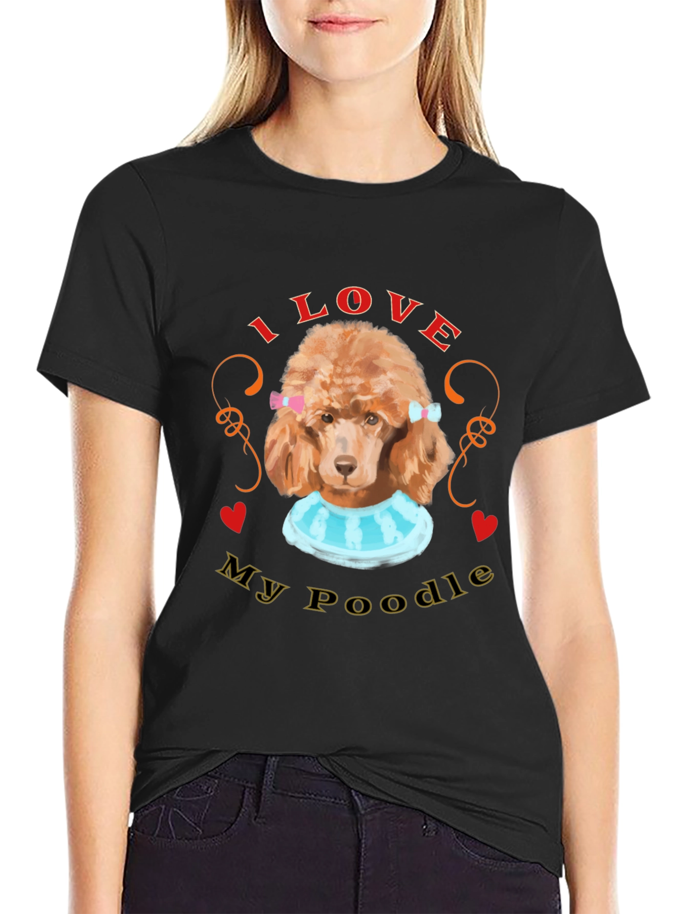 I Love My Poodle T-Shirt Dog Lover Tee