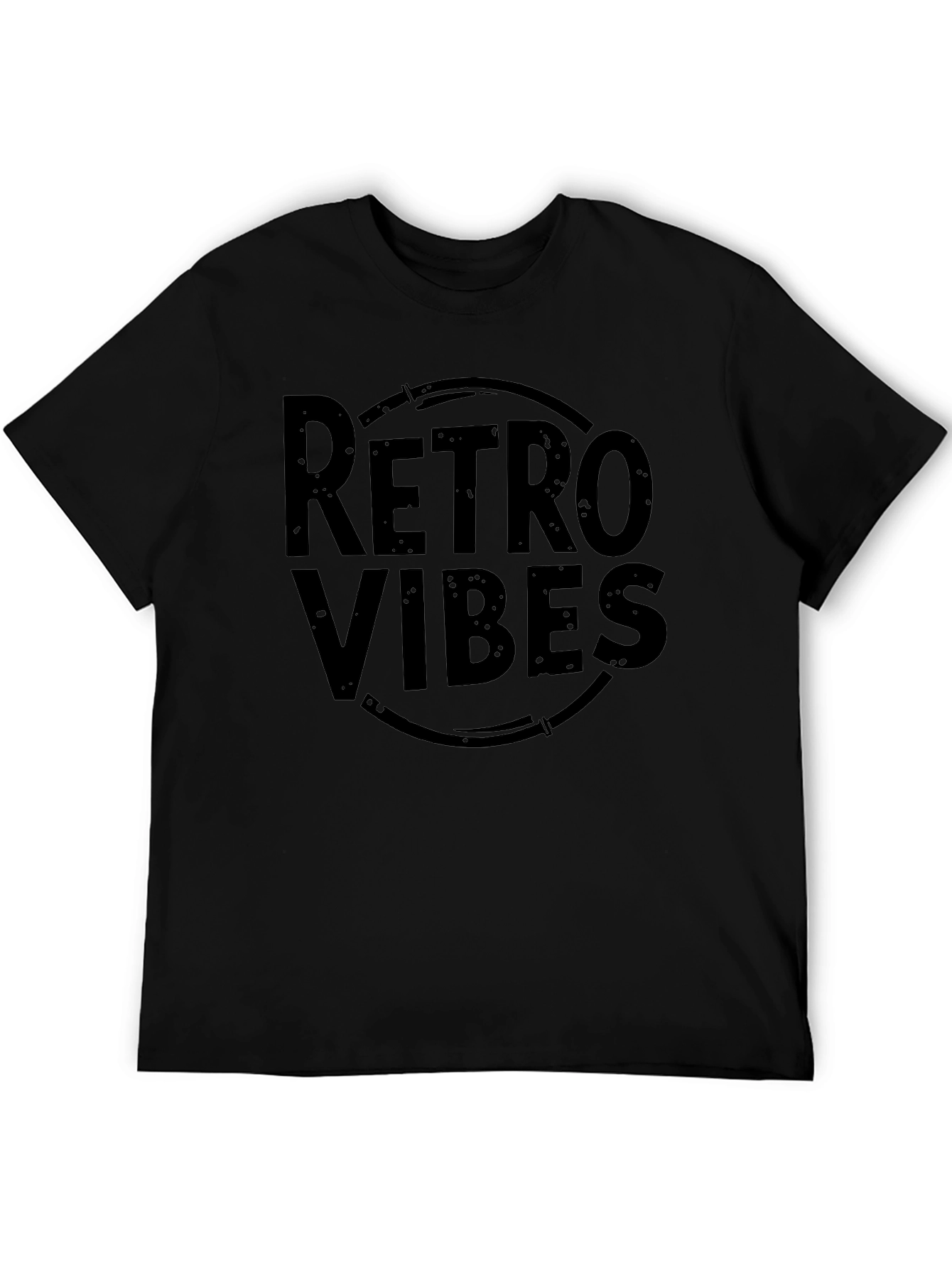 Retro Vibes Black Graphic Tee