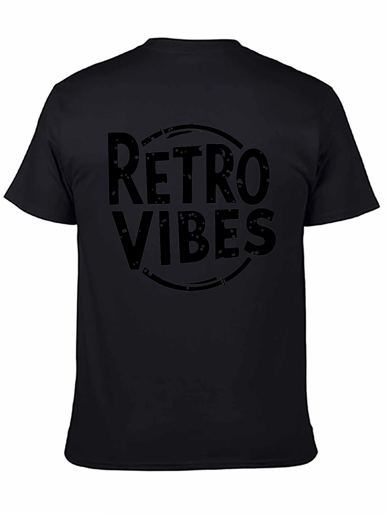 Retro Vibes Black Graphic Tee