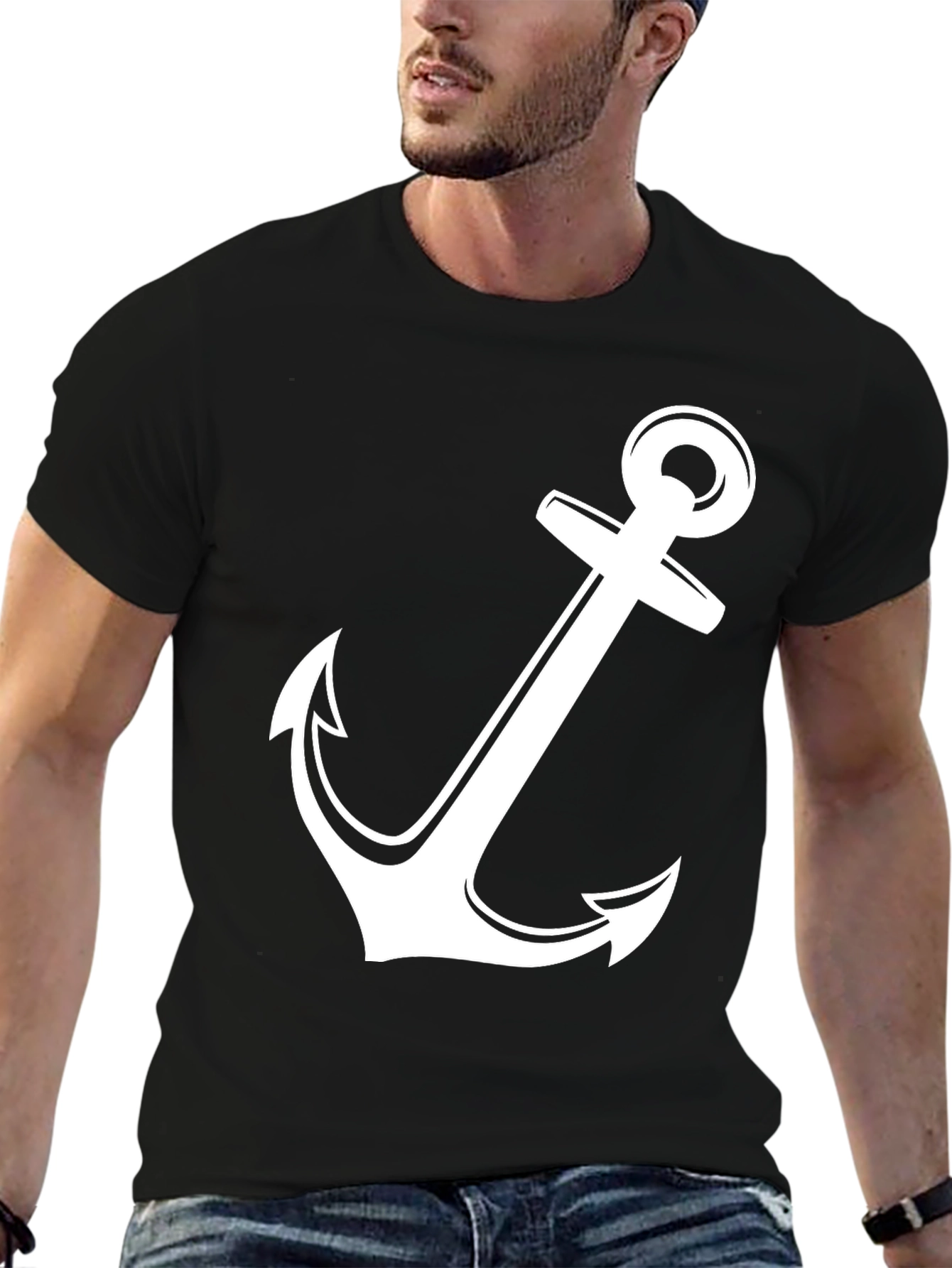 Anchor Graphic Tee - Classic Nautical Style