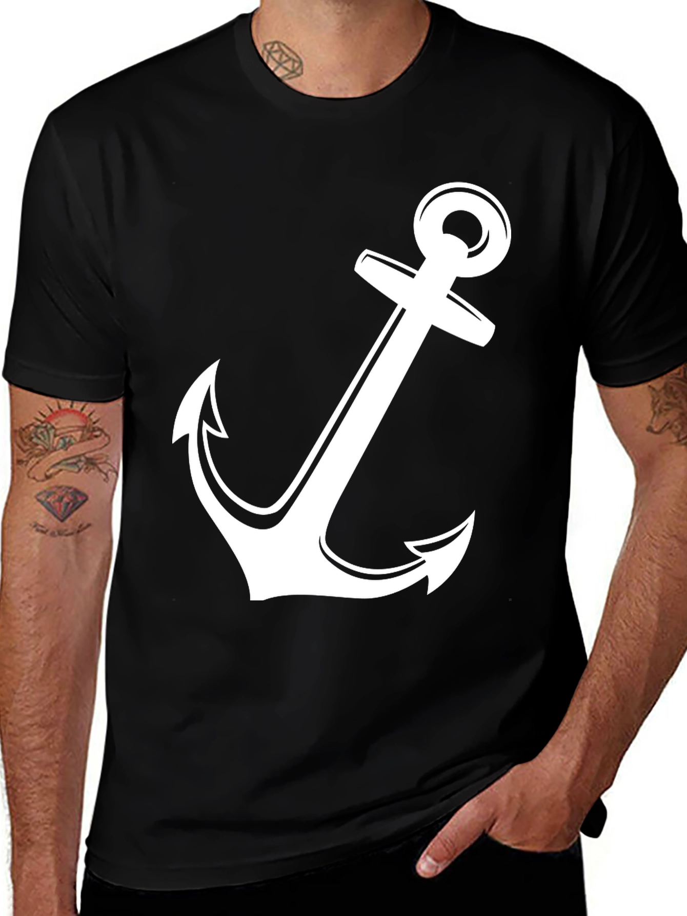 Anchor Graphic Tee - Classic Nautical Style