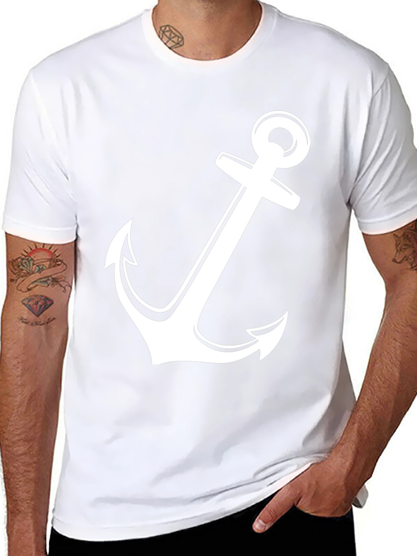 Anchor Graphic Tee - Classic Nautical Style
