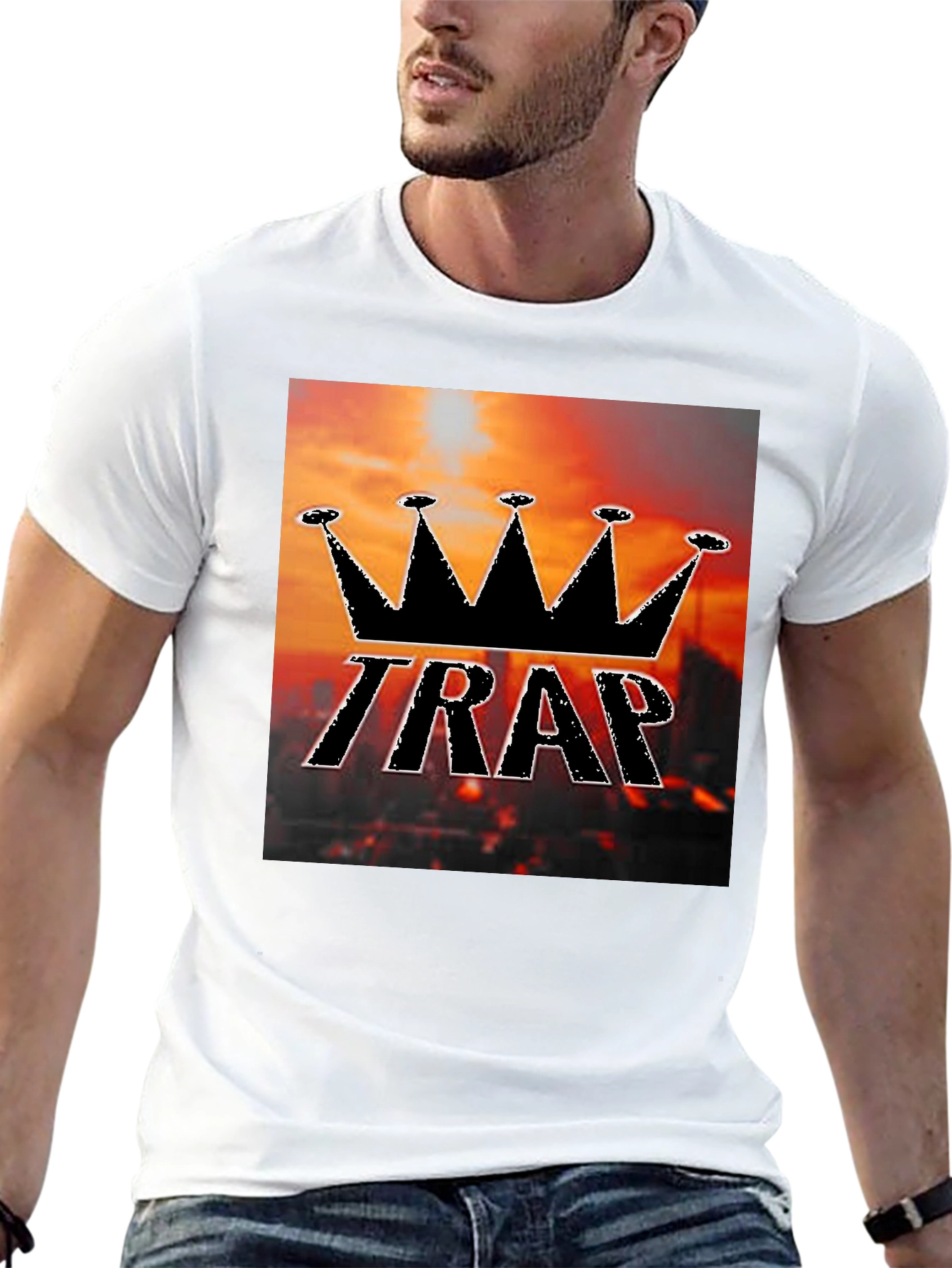 Trap King Black Graphic T-Shirt
