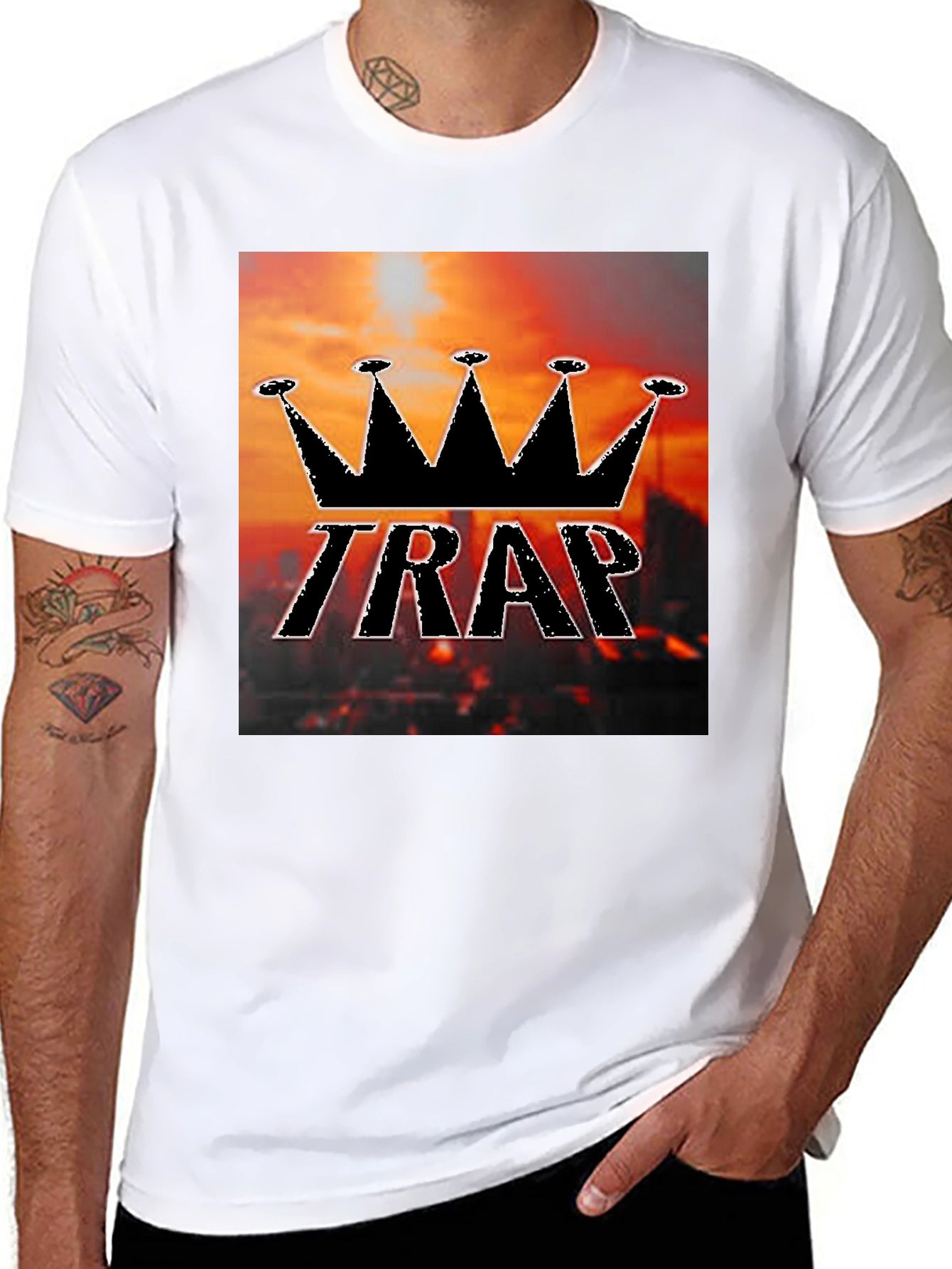 Trap King Black Graphic T-Shirt