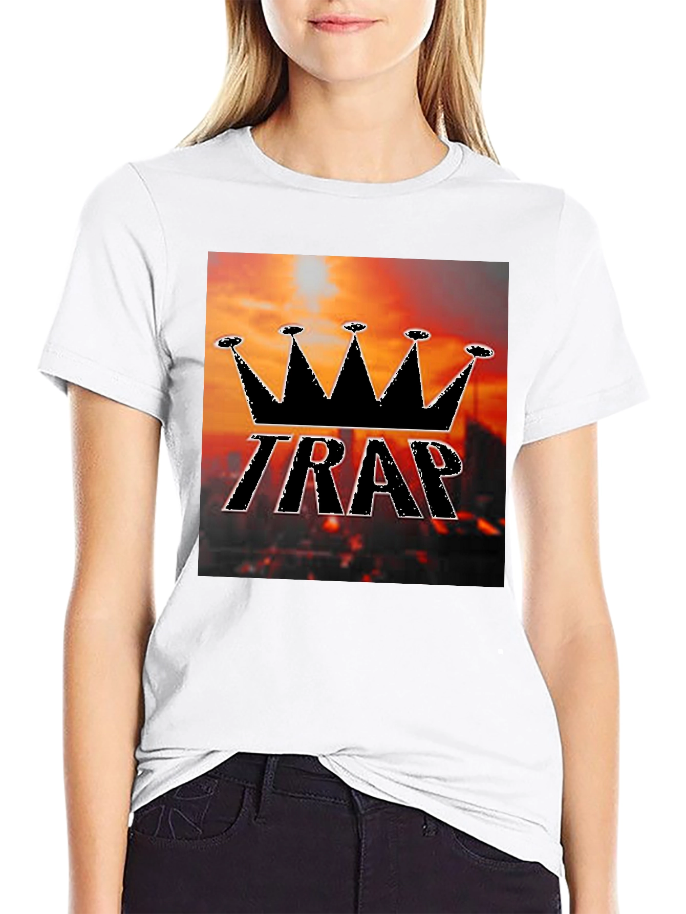 Trap King Black Graphic T-Shirt