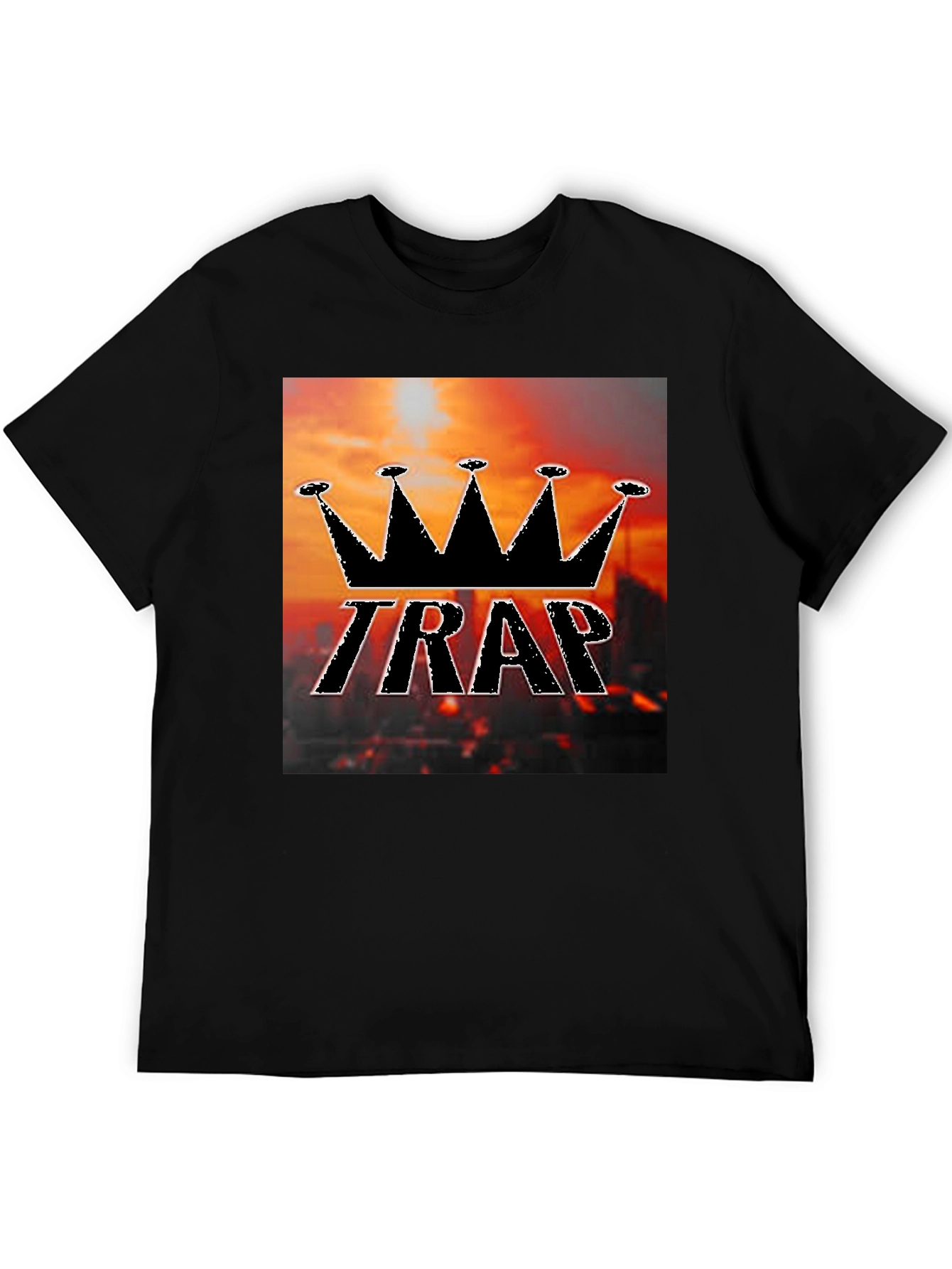 Trap King Black Graphic T-Shirt