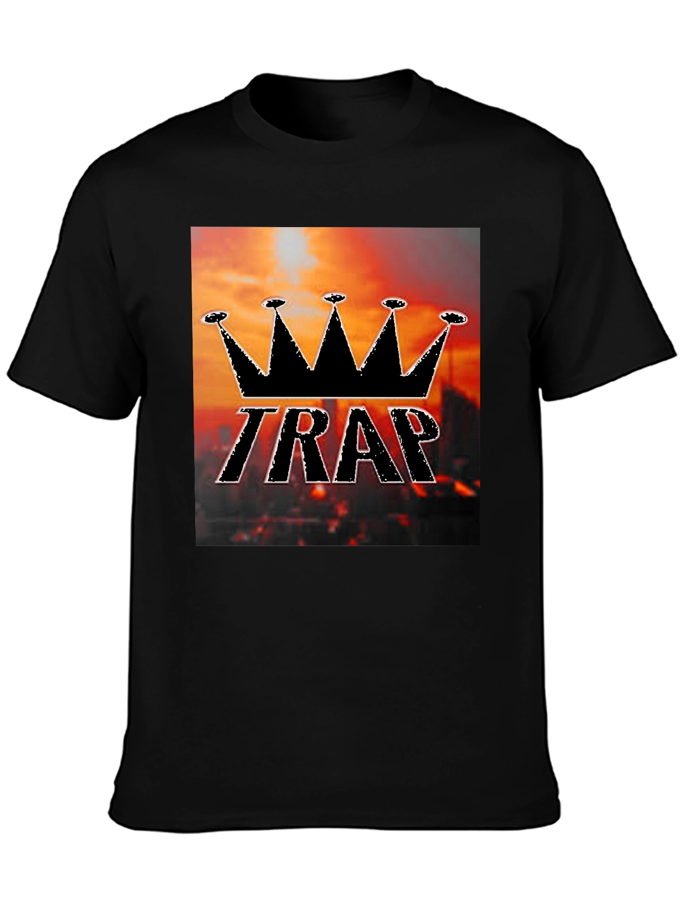 Trap King Black Graphic T-Shirt