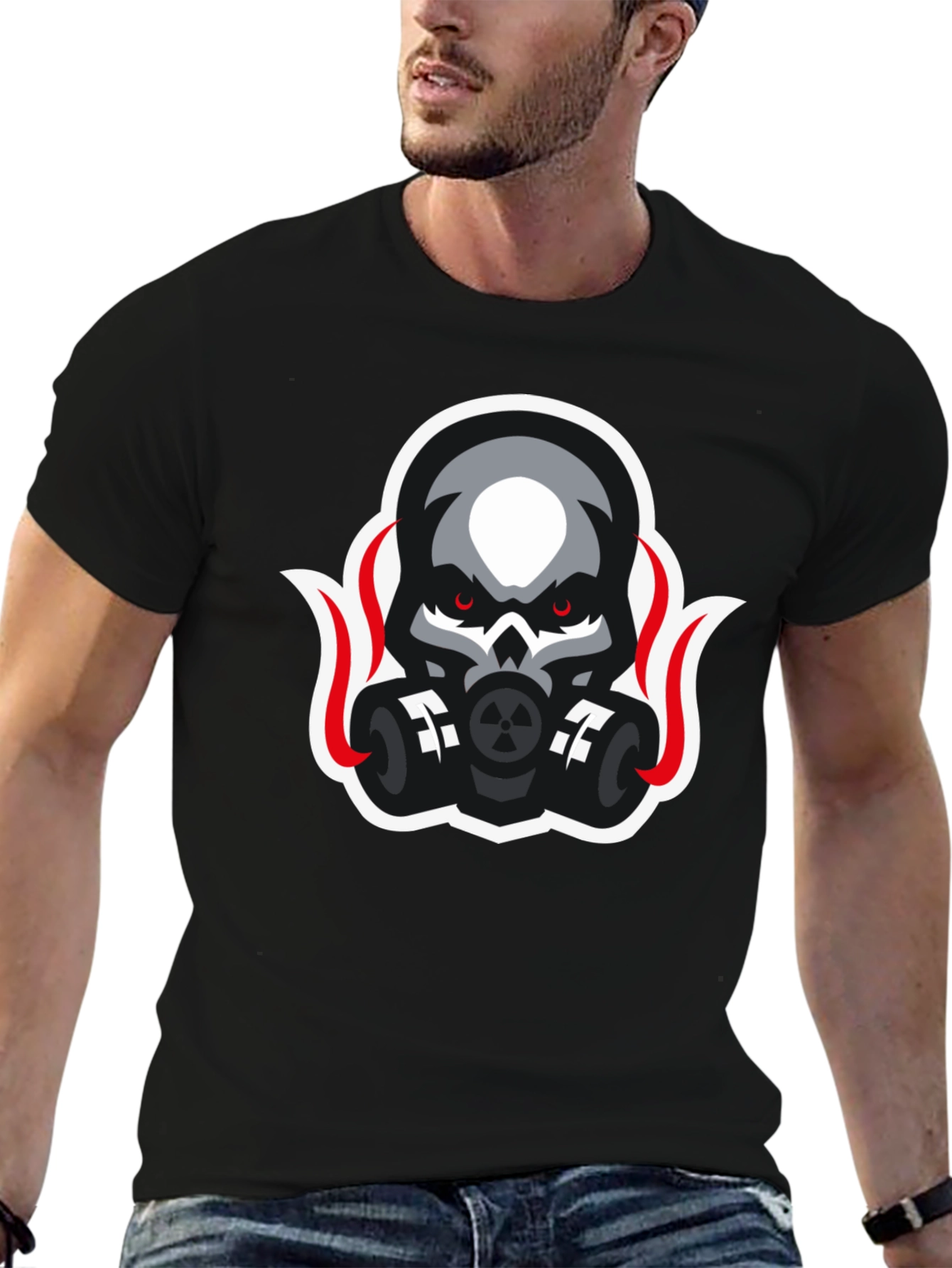 Skull Gas Mask T-Shirt - Edgy Graphic Tee