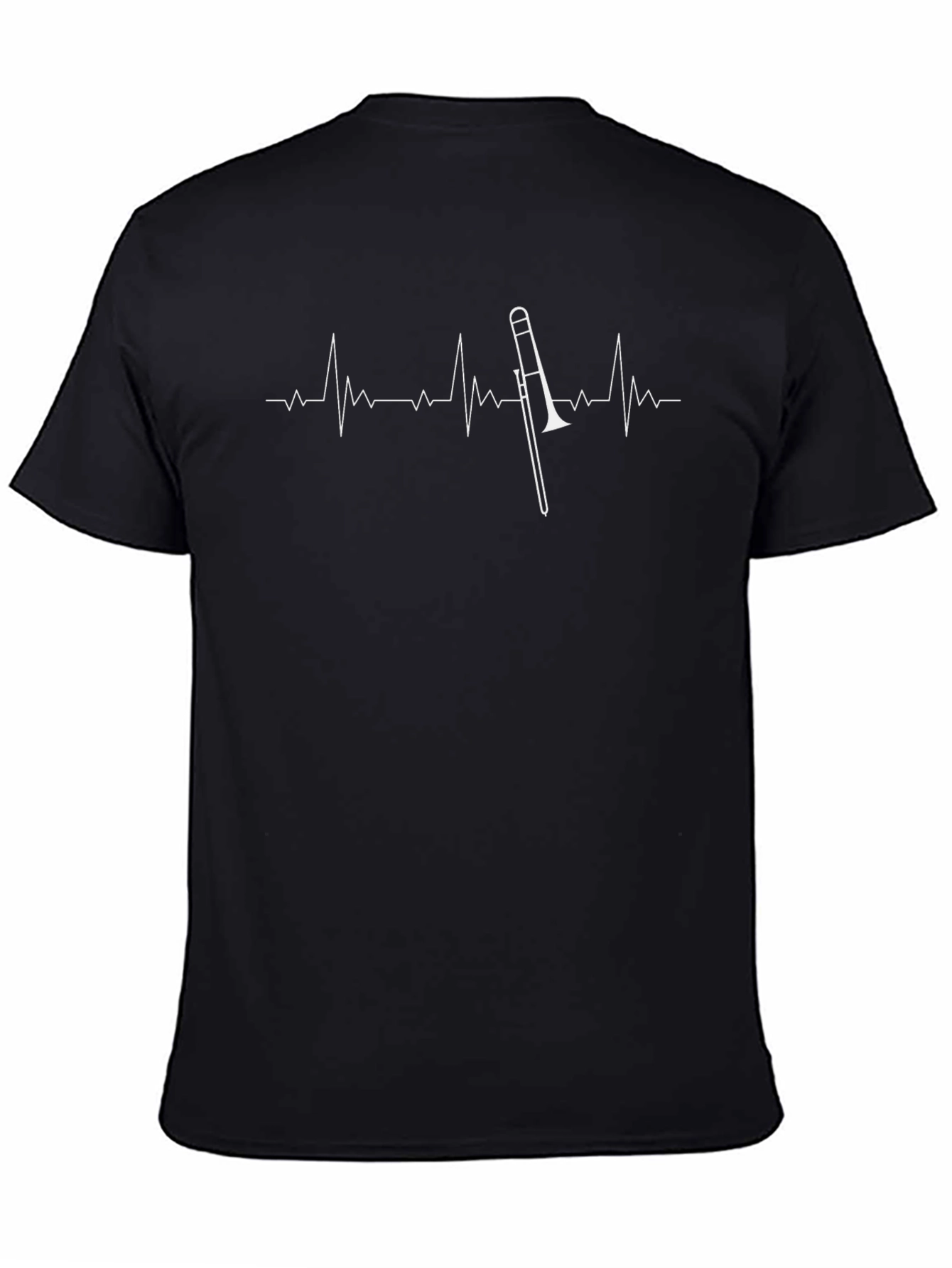 Trombone Heartbeat T-Shirt - Music Lover Tee