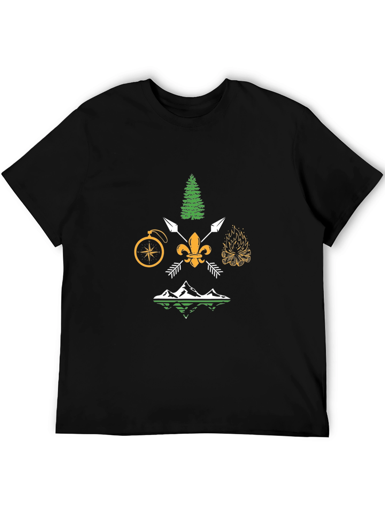 Outdoor Adventure Graphic Tee - Black