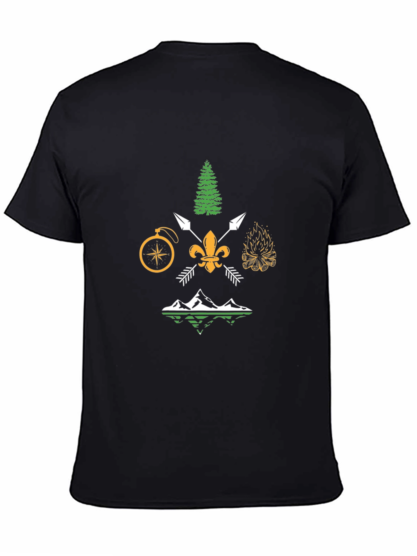 Outdoor Adventure Graphic Tee - Black