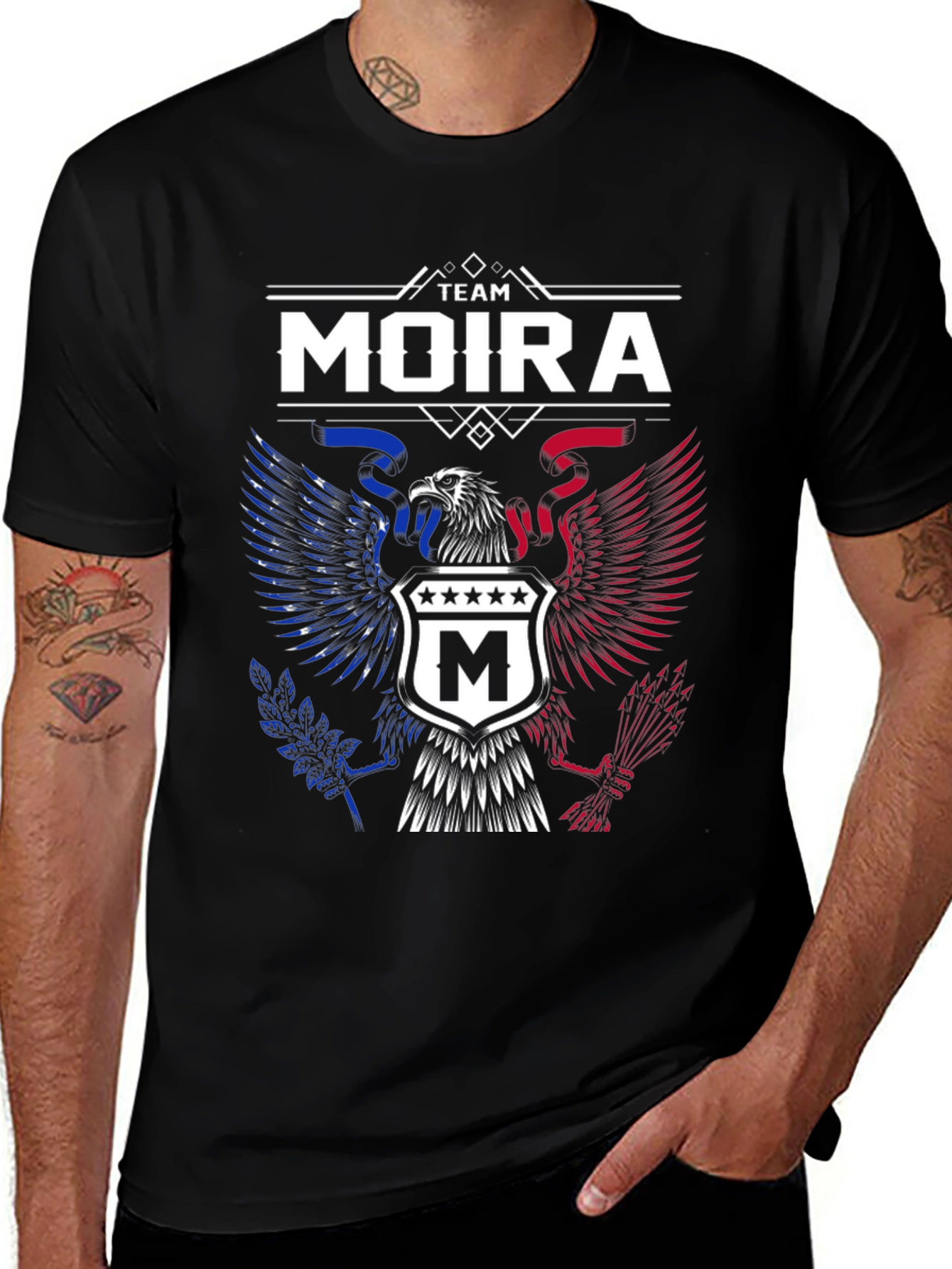 Team Moira Graphic T-Shirt - Patriotic Eagle Design