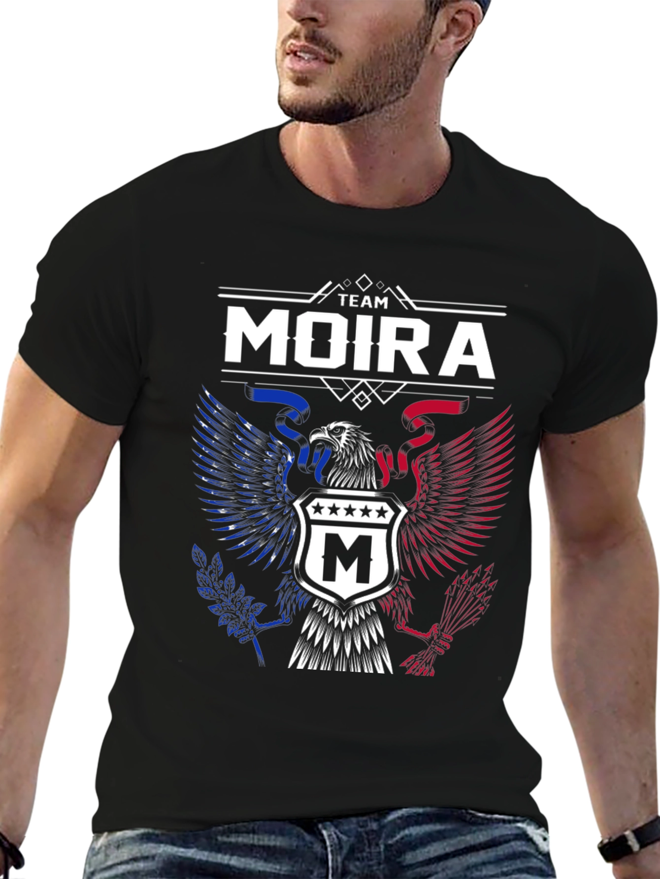 Team Moira Graphic T-Shirt - Patriotic Eagle Design