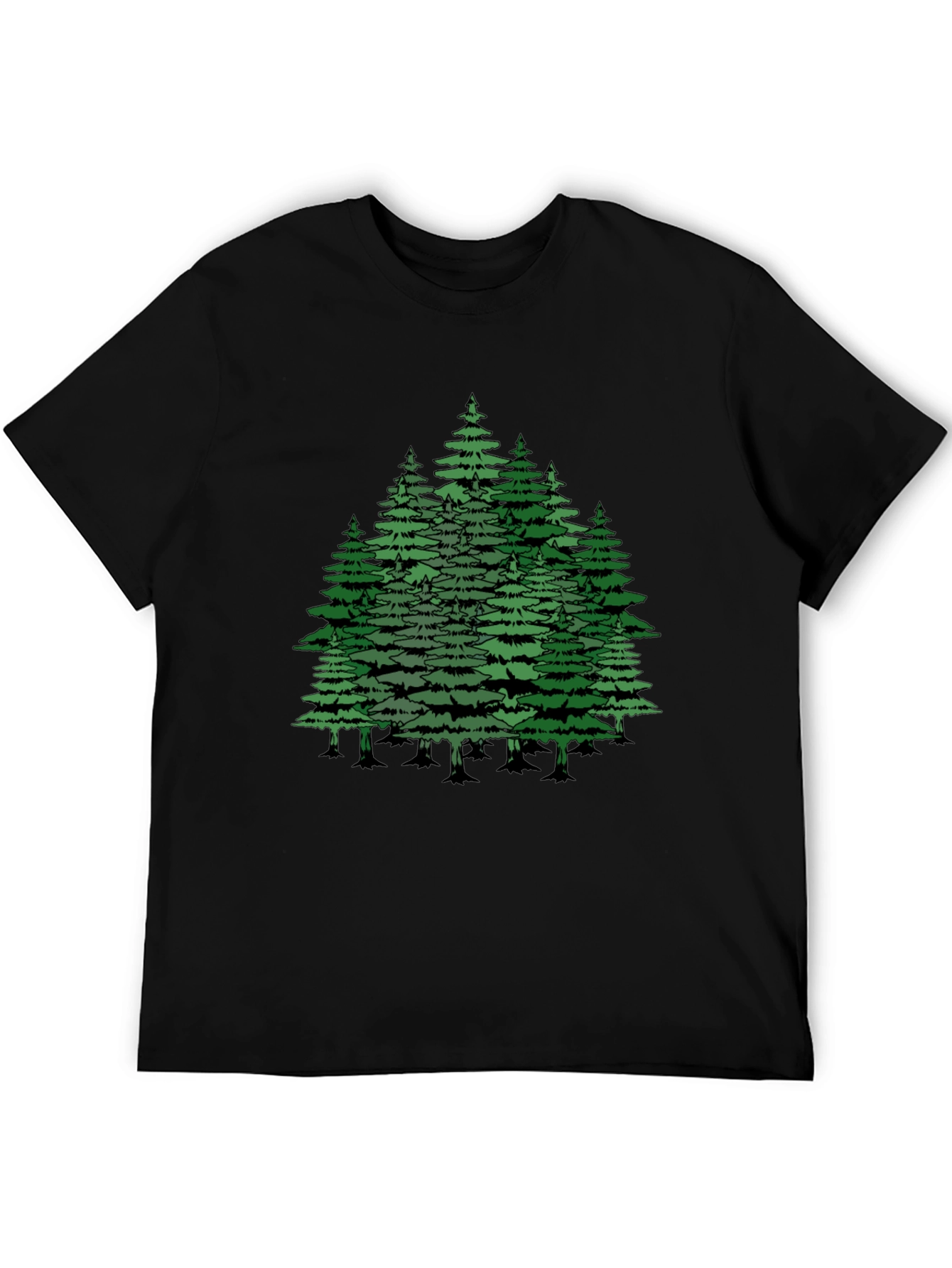 Forest Graphic Tee - Nature Lovers Black T-Shirt