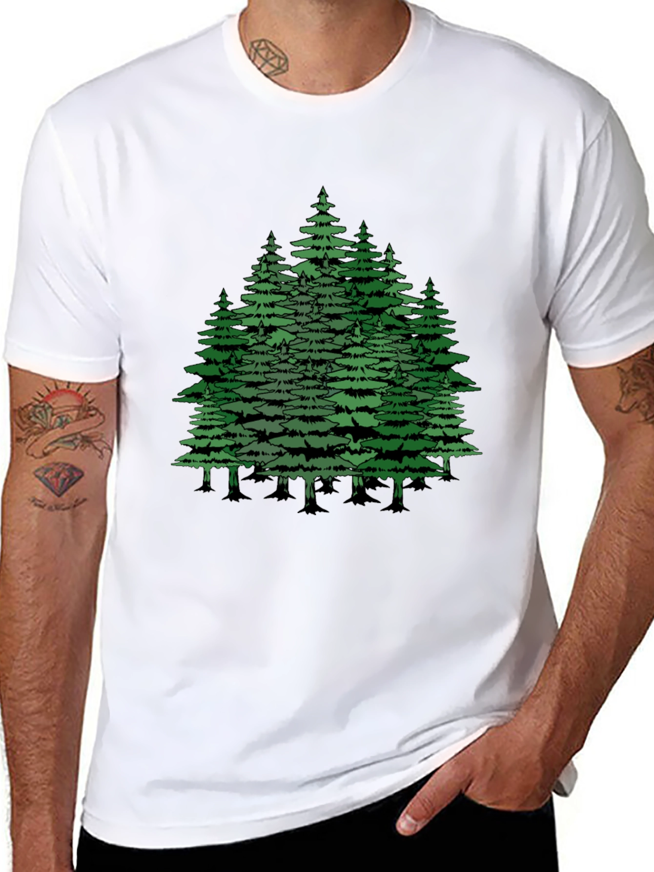 Forest Graphic Tee - Nature Lovers Black T-Shirt