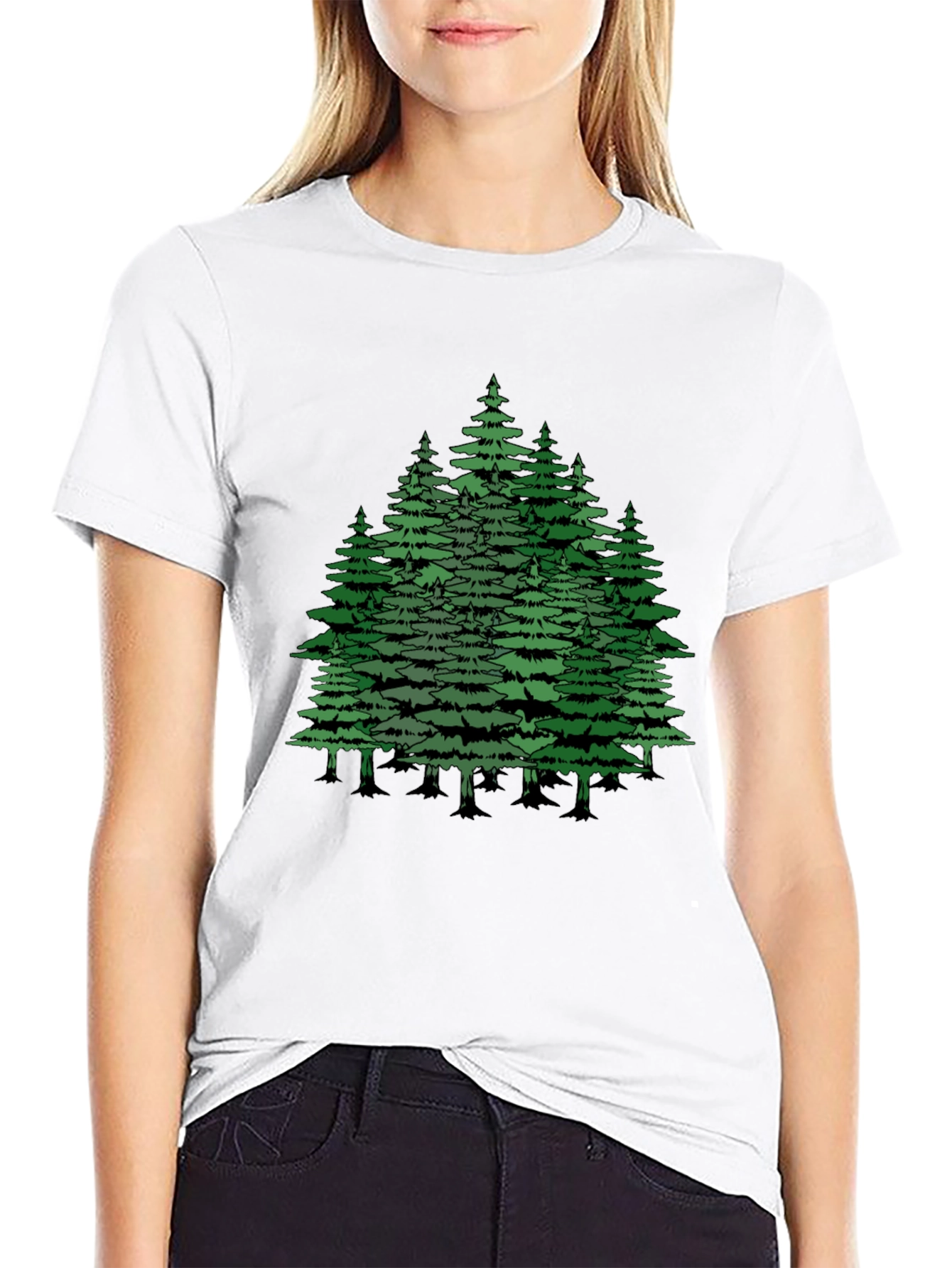 Forest Graphic Tee - Nature Lovers Black T-Shirt