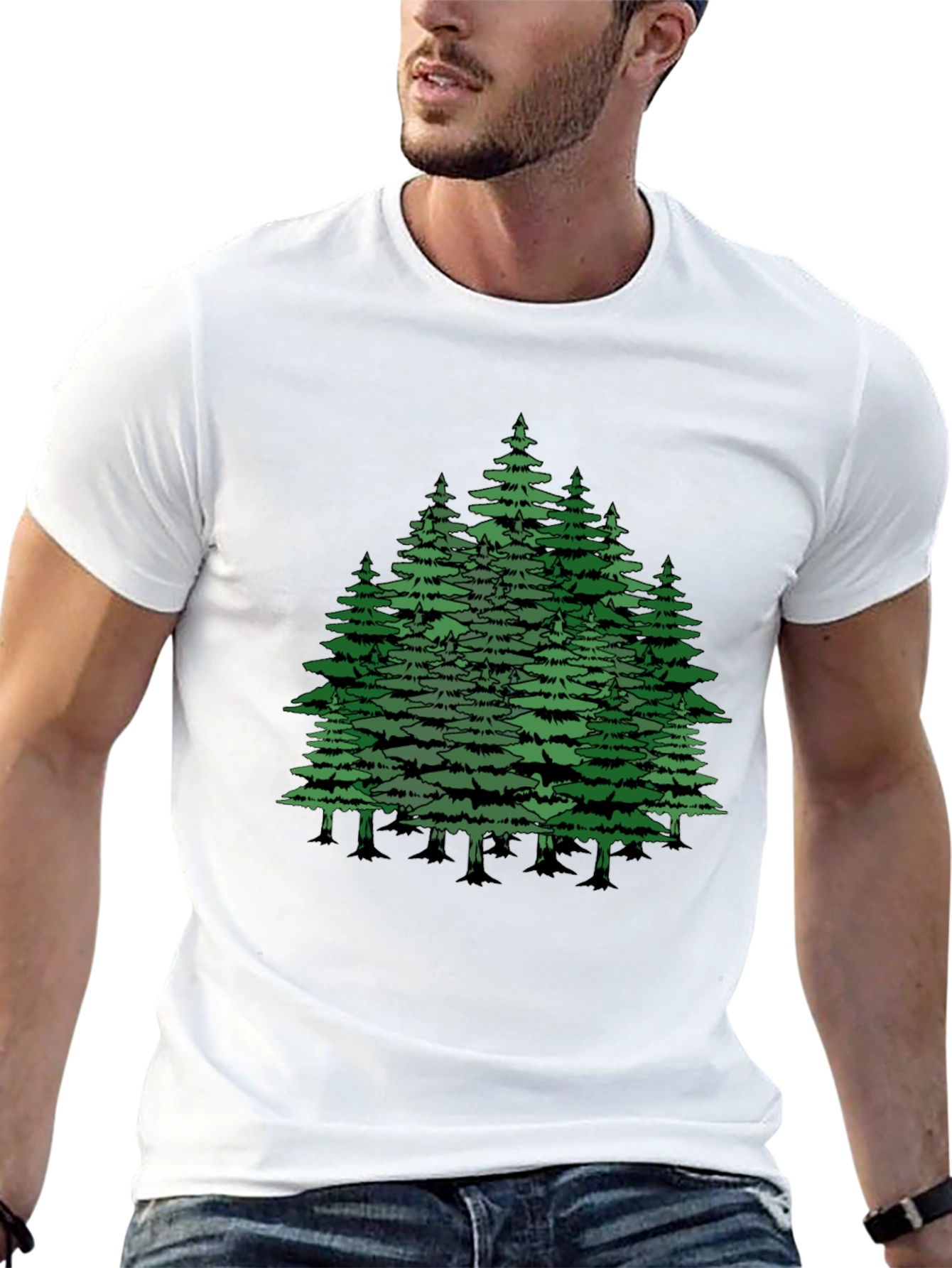 Forest Graphic Tee - Nature Lovers Black T-Shirt