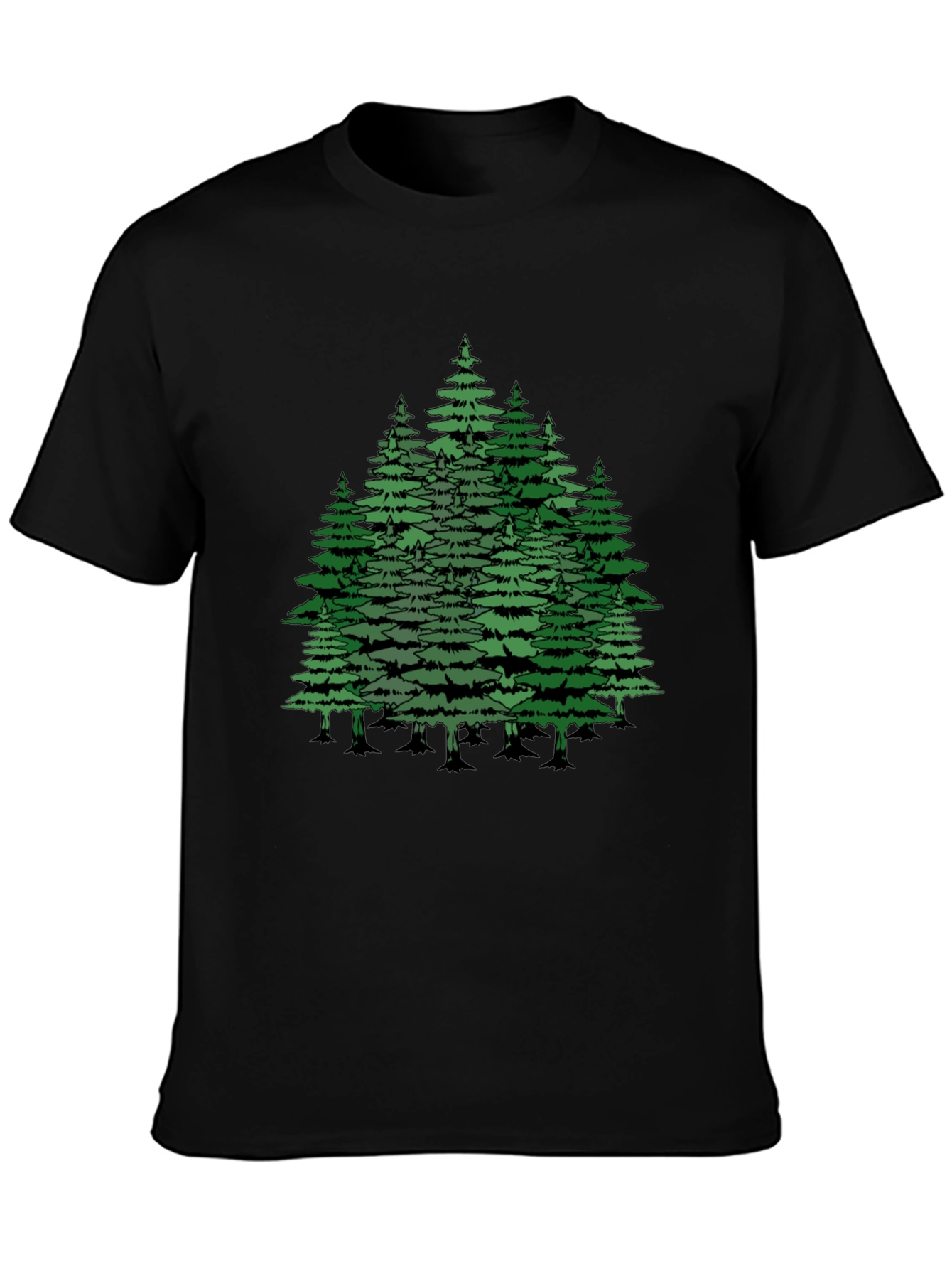 Forest Graphic Tee - Nature Lovers Black T-Shirt
