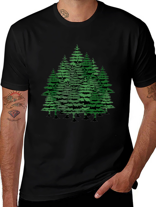 Forest Graphic Tee - Nature Lovers Black T-Shirt