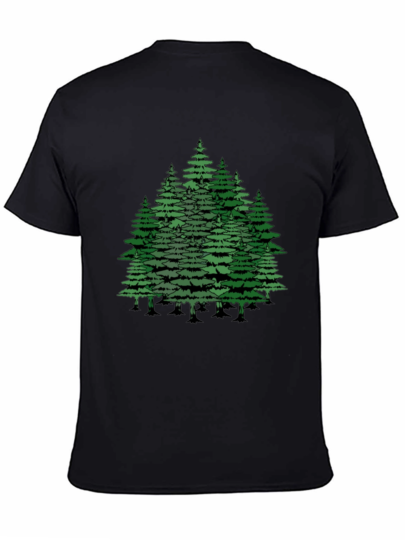 Forest Graphic Tee - Nature Lovers Black T-Shirt