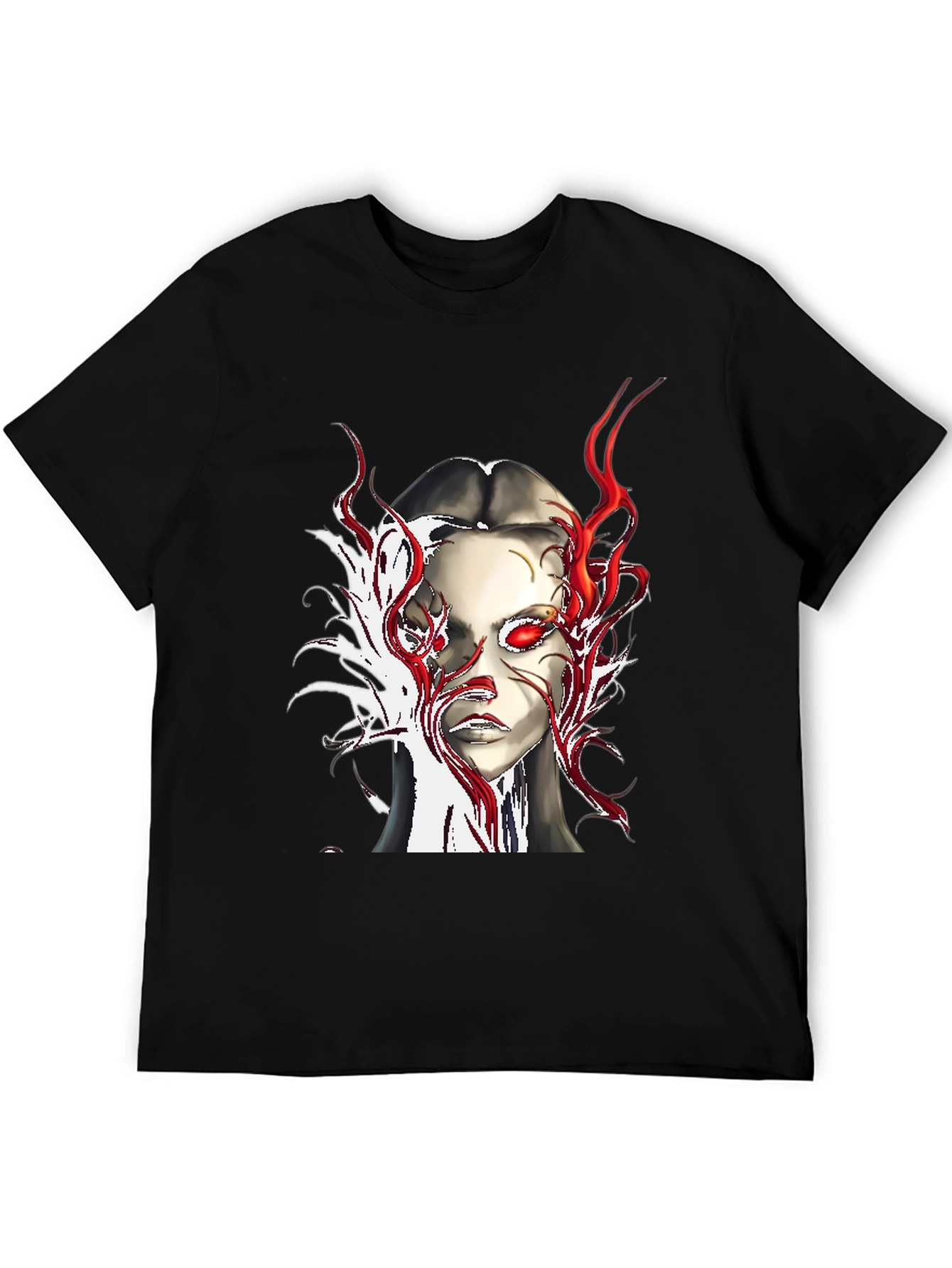 Fiery Gaze Graphic Tee - Edgy Streetwear