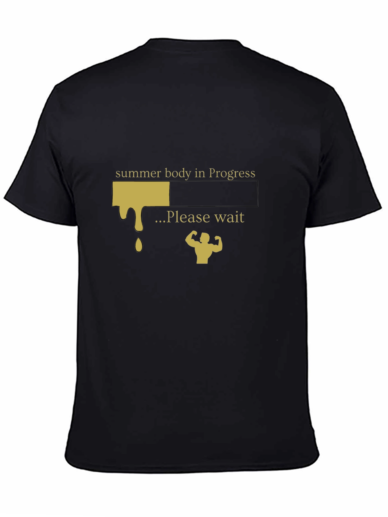Summer Body in Progress Black T-Shirt
