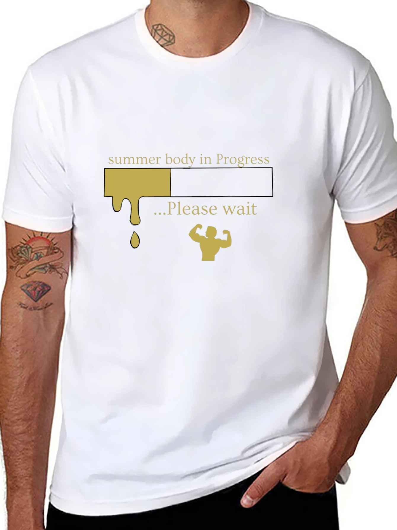 Summer Body in Progress Black T-Shirt