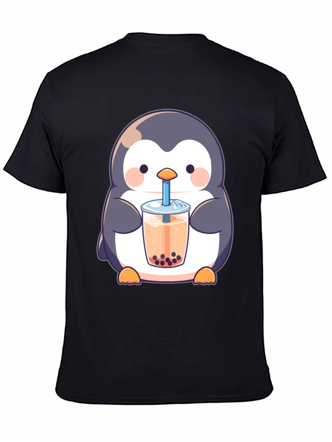 Penguin Boba Tea Graphic T-Shirt