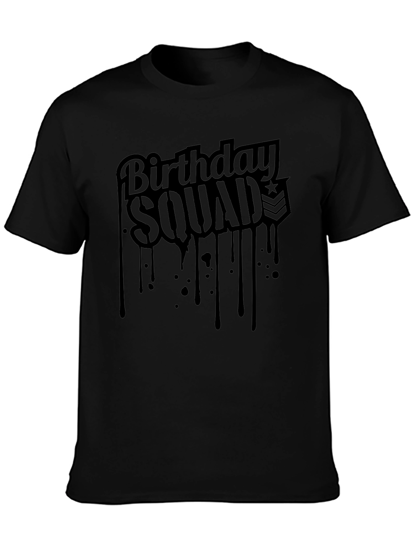 Birthday Squad Tee - Black T-Shirt
