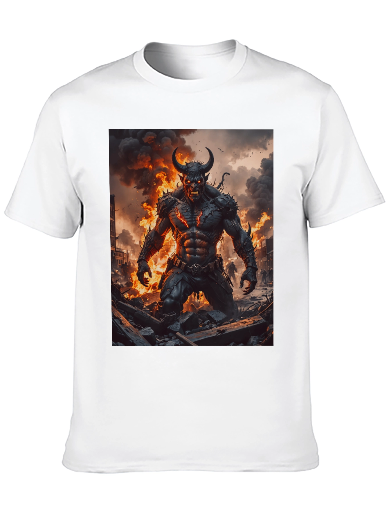 Inferno Demon Graphic Tee - Black