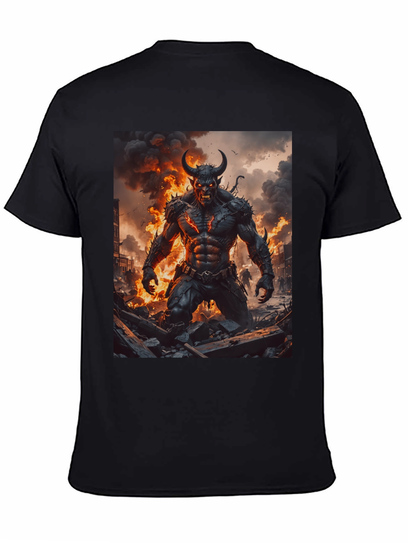 Inferno Demon Graphic Tee - Black