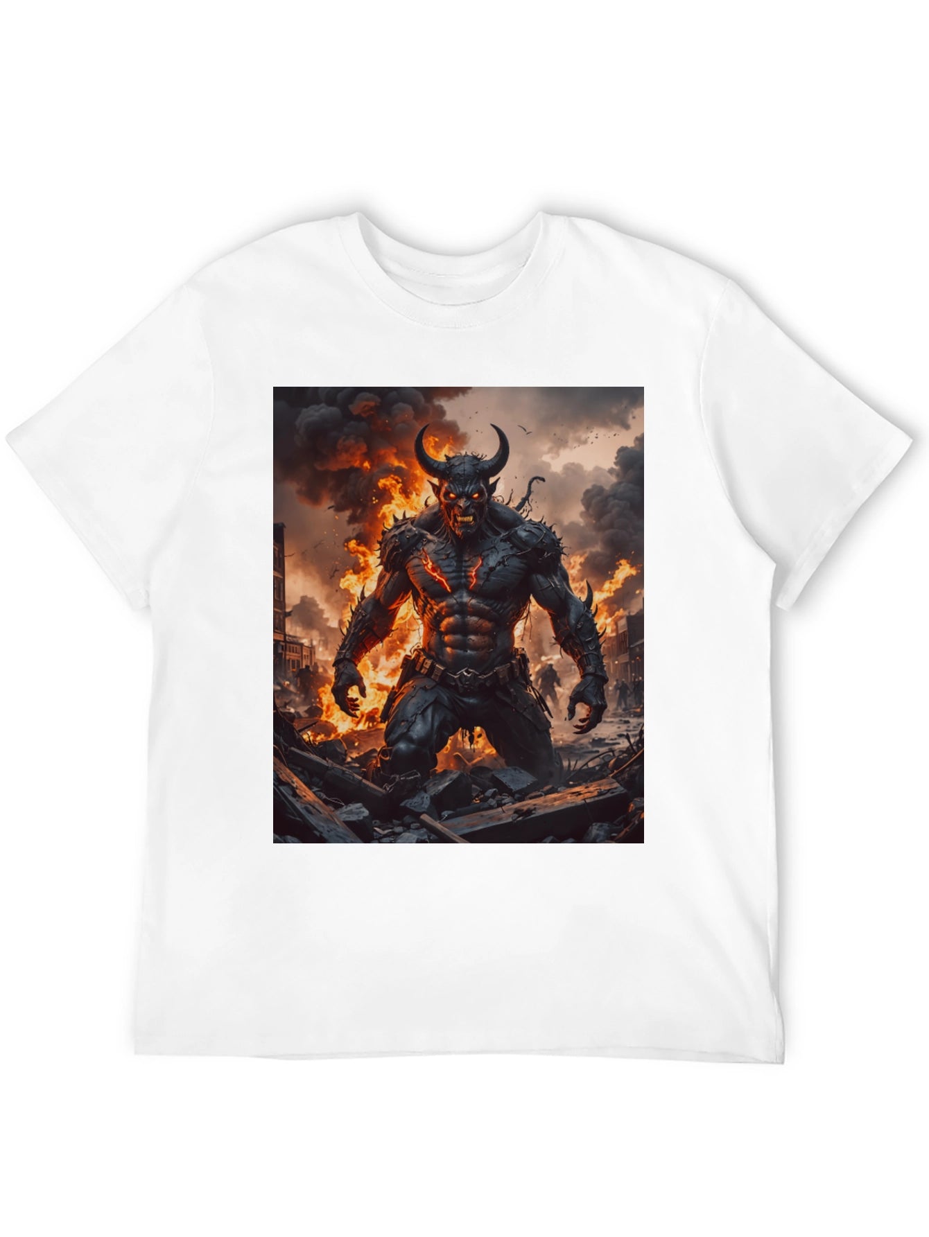 Inferno Demon Graphic Tee - Black