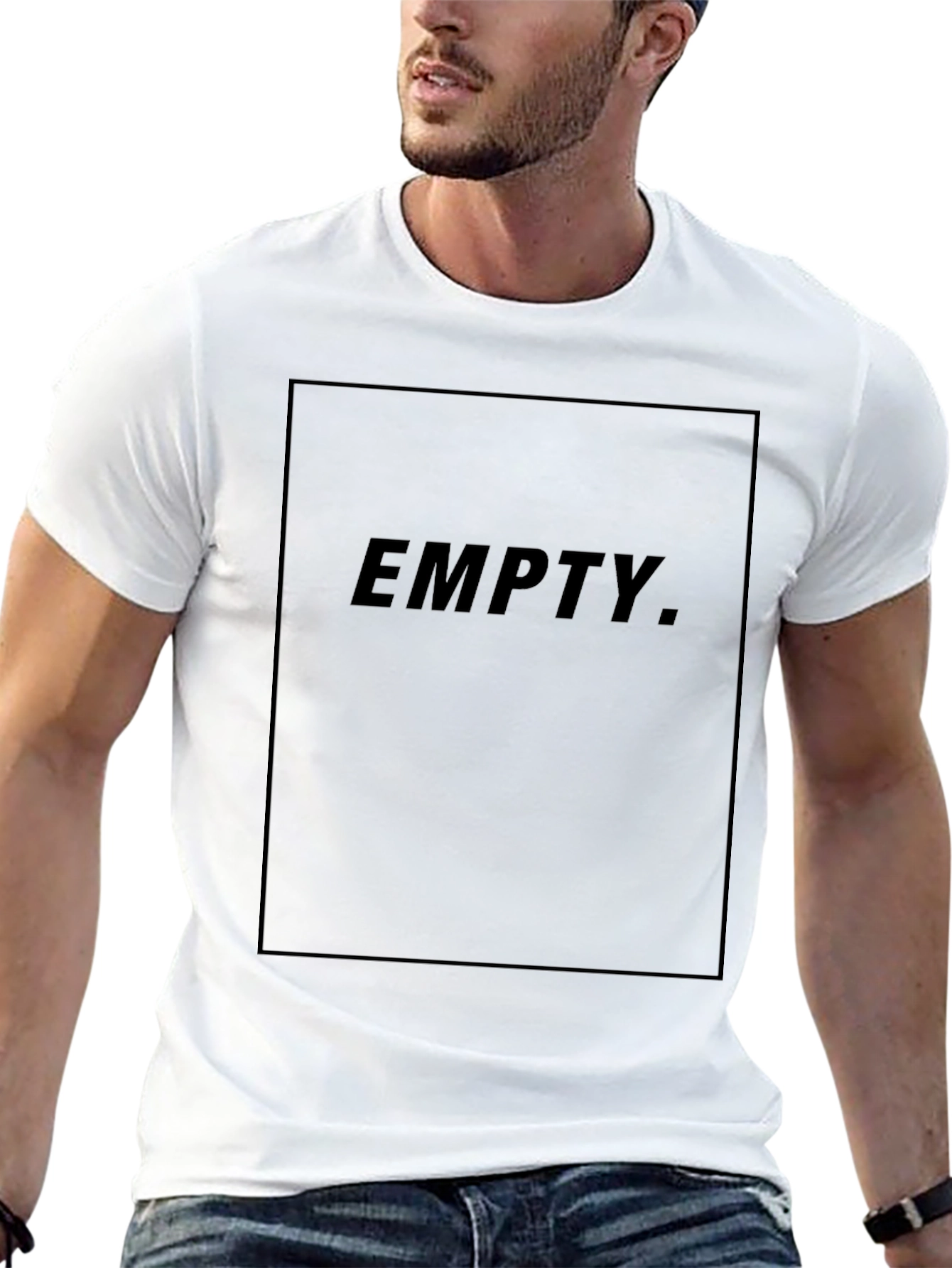 Minimalist EMPTY. Graphic Tee - Black