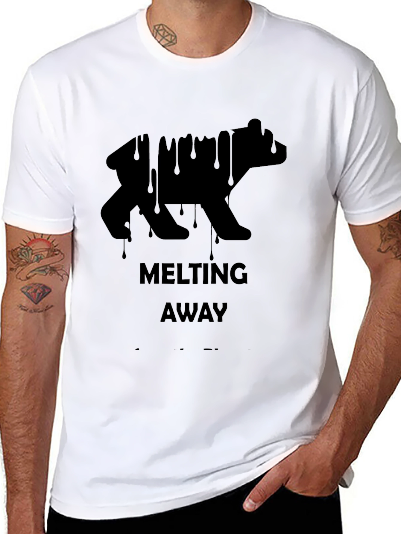 Melting Bear Graphic Tee - Cool & Unique Design