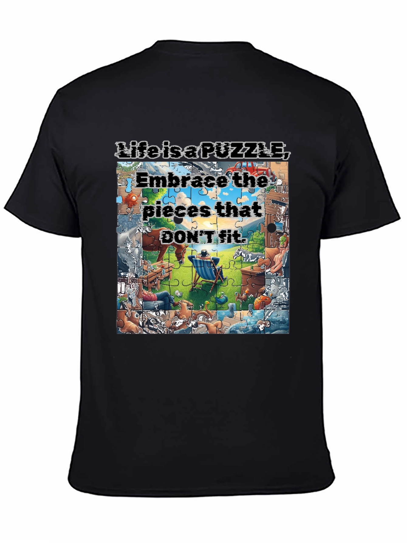 Life is a Puzzle Graphic T-Shirt