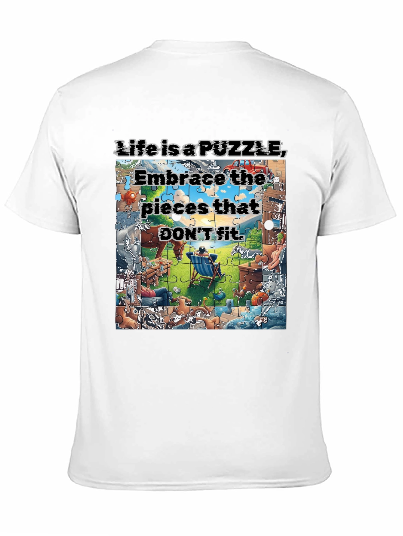 Life is a Puzzle Graphic T-Shirt