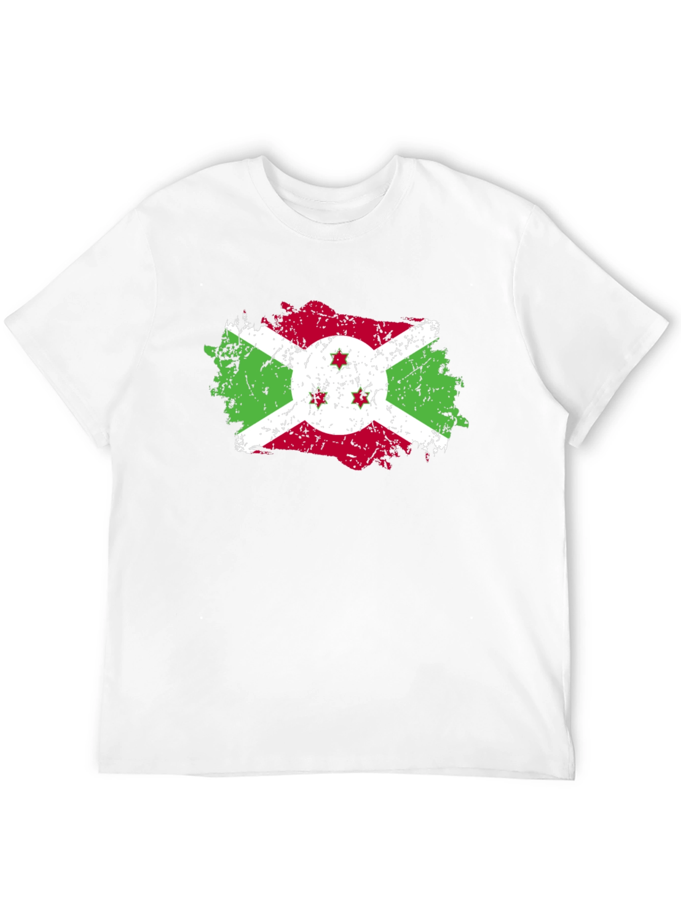 Burundi Flag Distressed T-Shirt