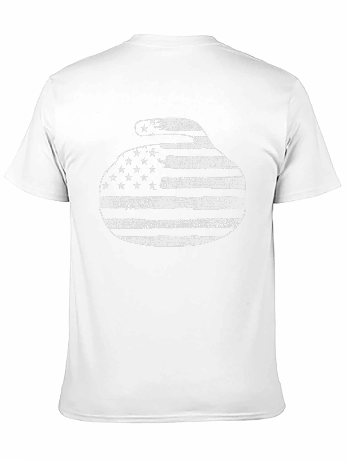American Flag Curling Stone Graphic Tee