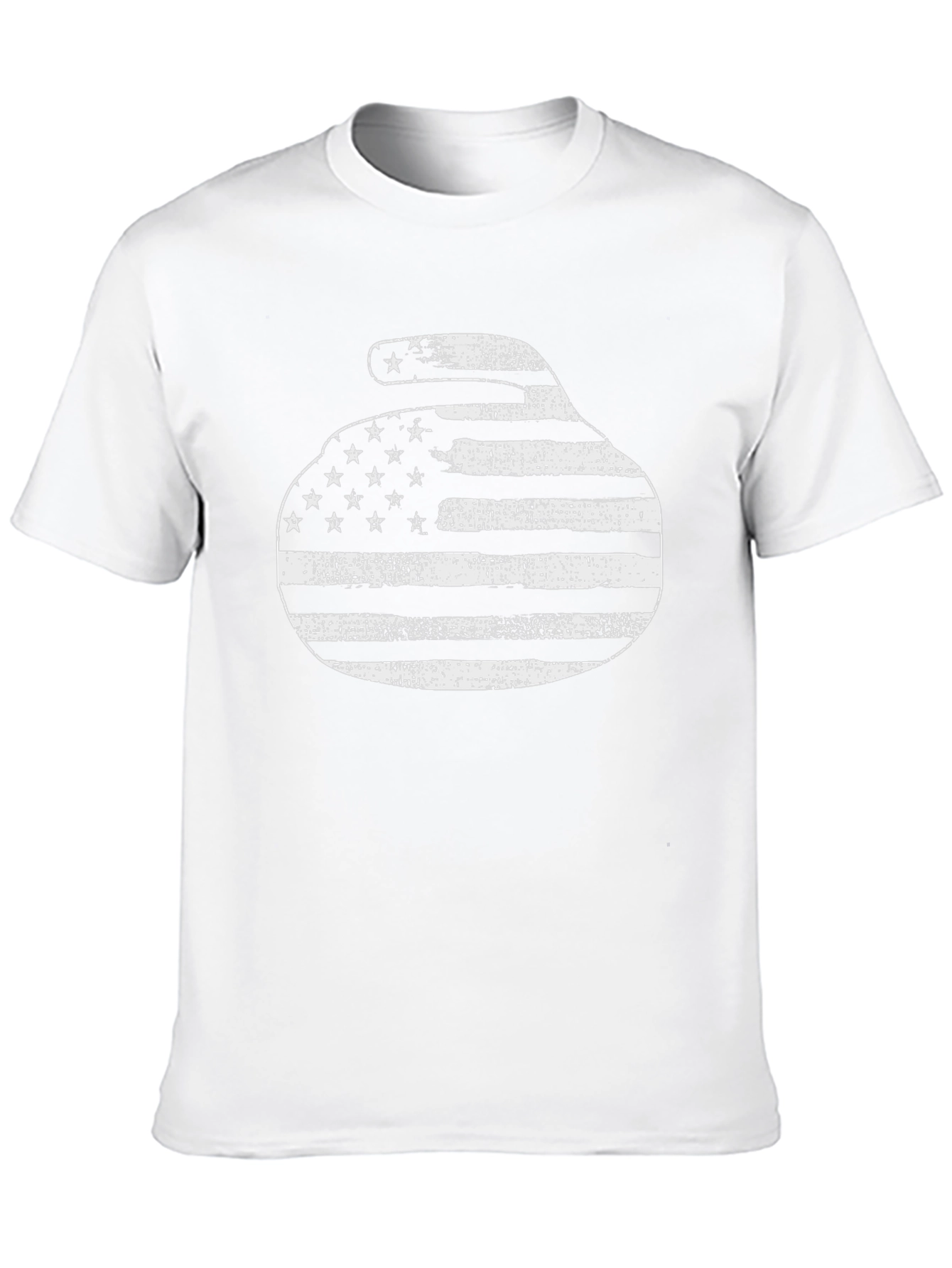 American Flag Curling Stone Graphic Tee