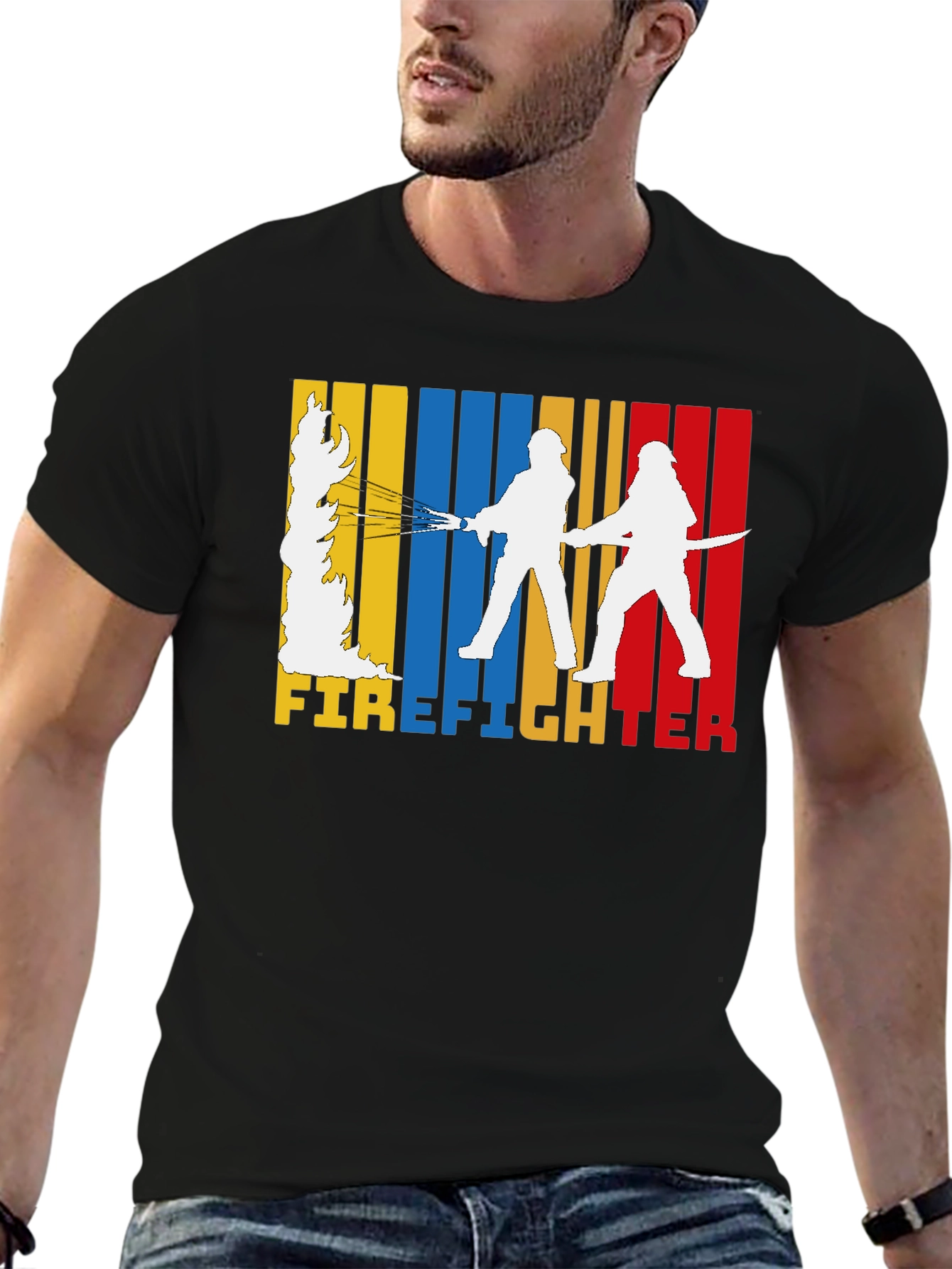 Firefighter Graphic Tee - Black