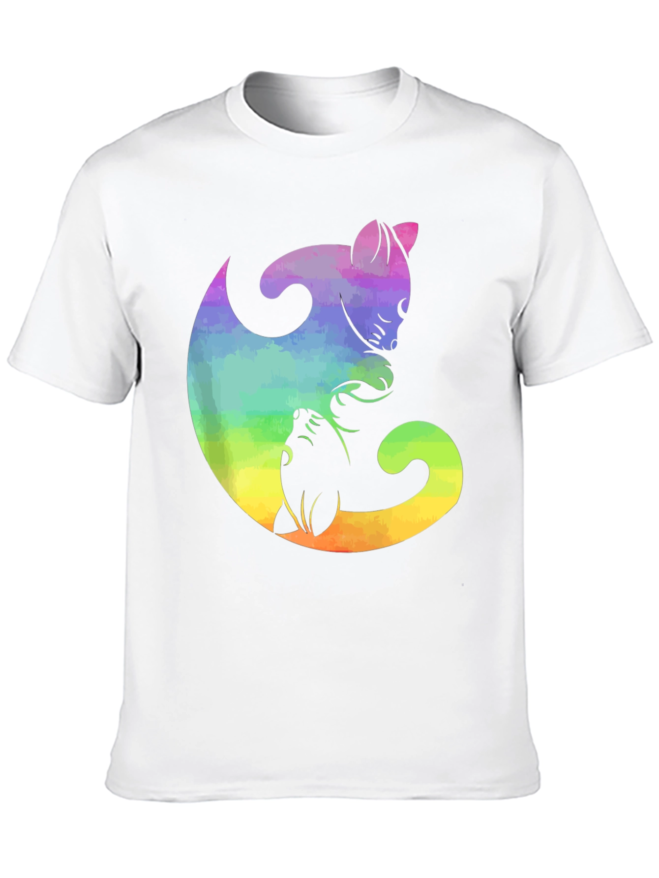 Yin Yang Cat & Dog Graphic Tee