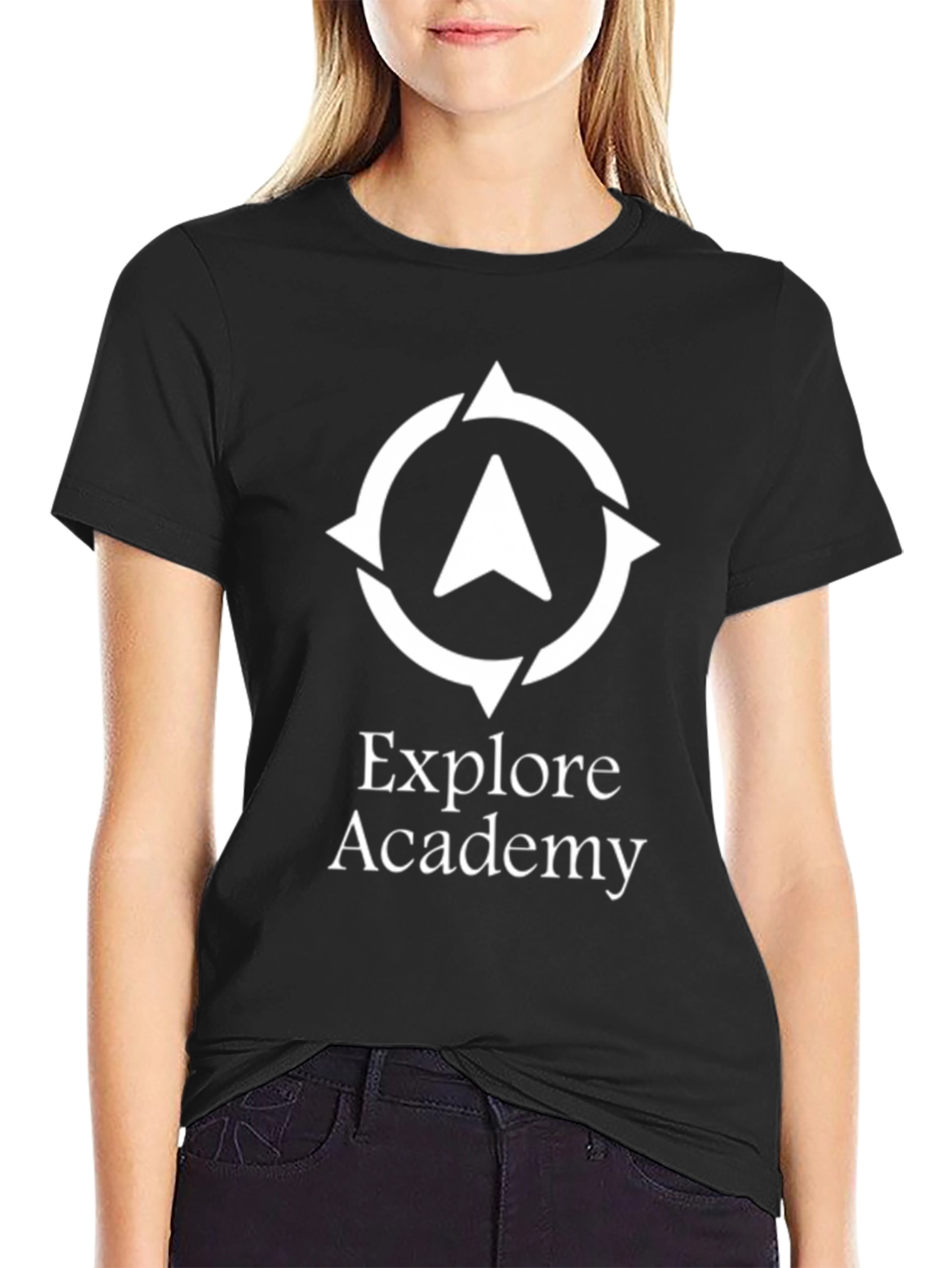 Explore Academy T-Shirt - Stylish Black Cotton Tee
