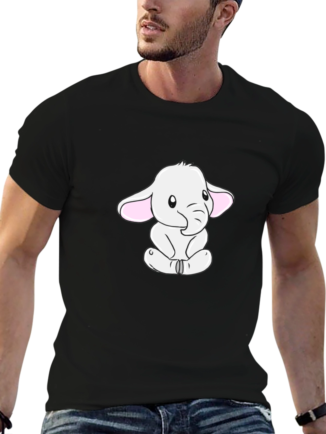 Cute Elephant Graphic T-Shirt - Soft Cotton Blend
