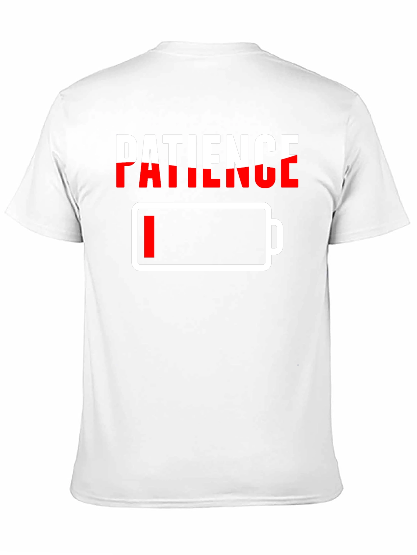 Low Patience T-Shirt - Battery Graphic Novelty Tee