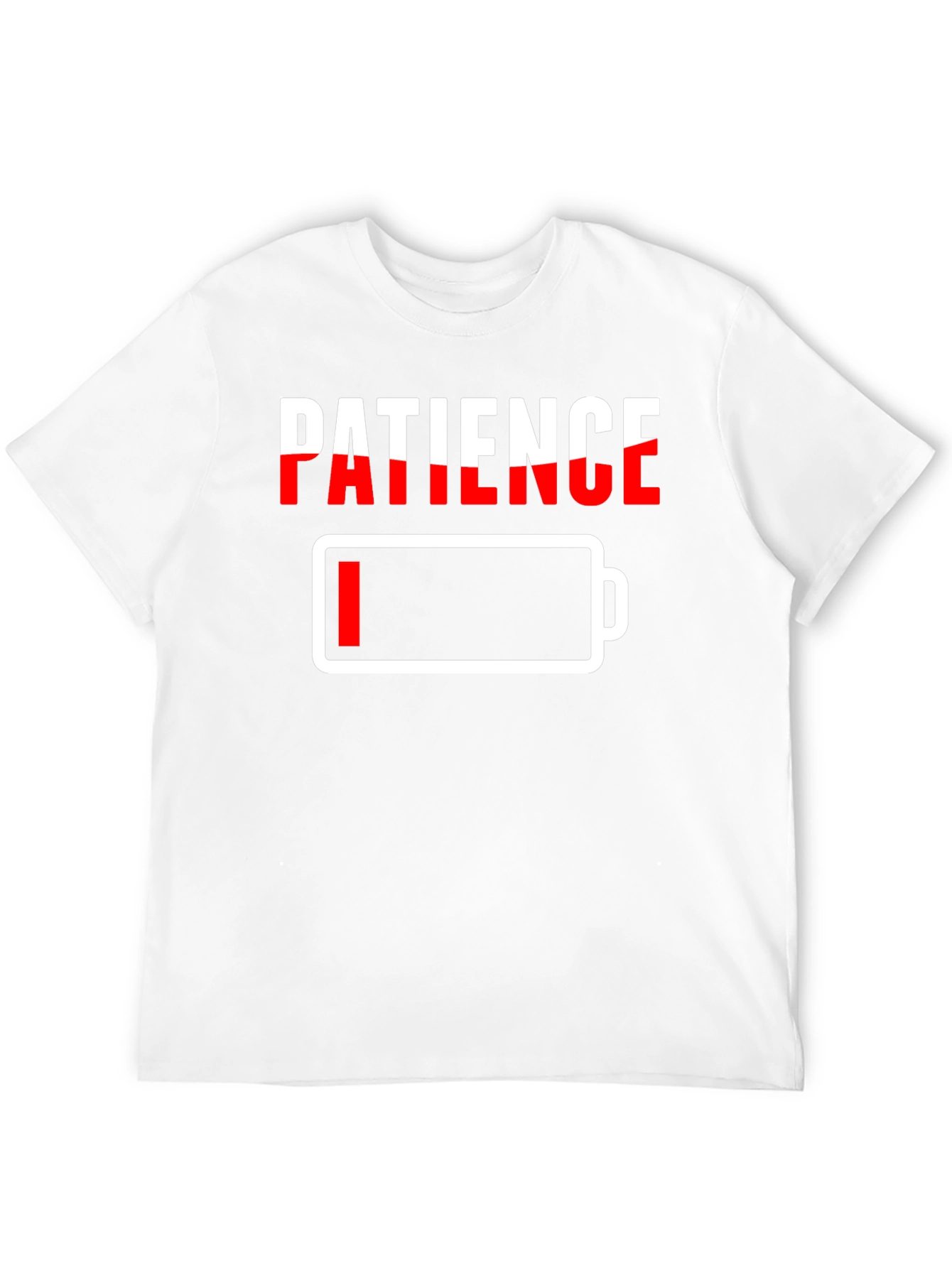 Low Patience T-Shirt - Battery Graphic Novelty Tee